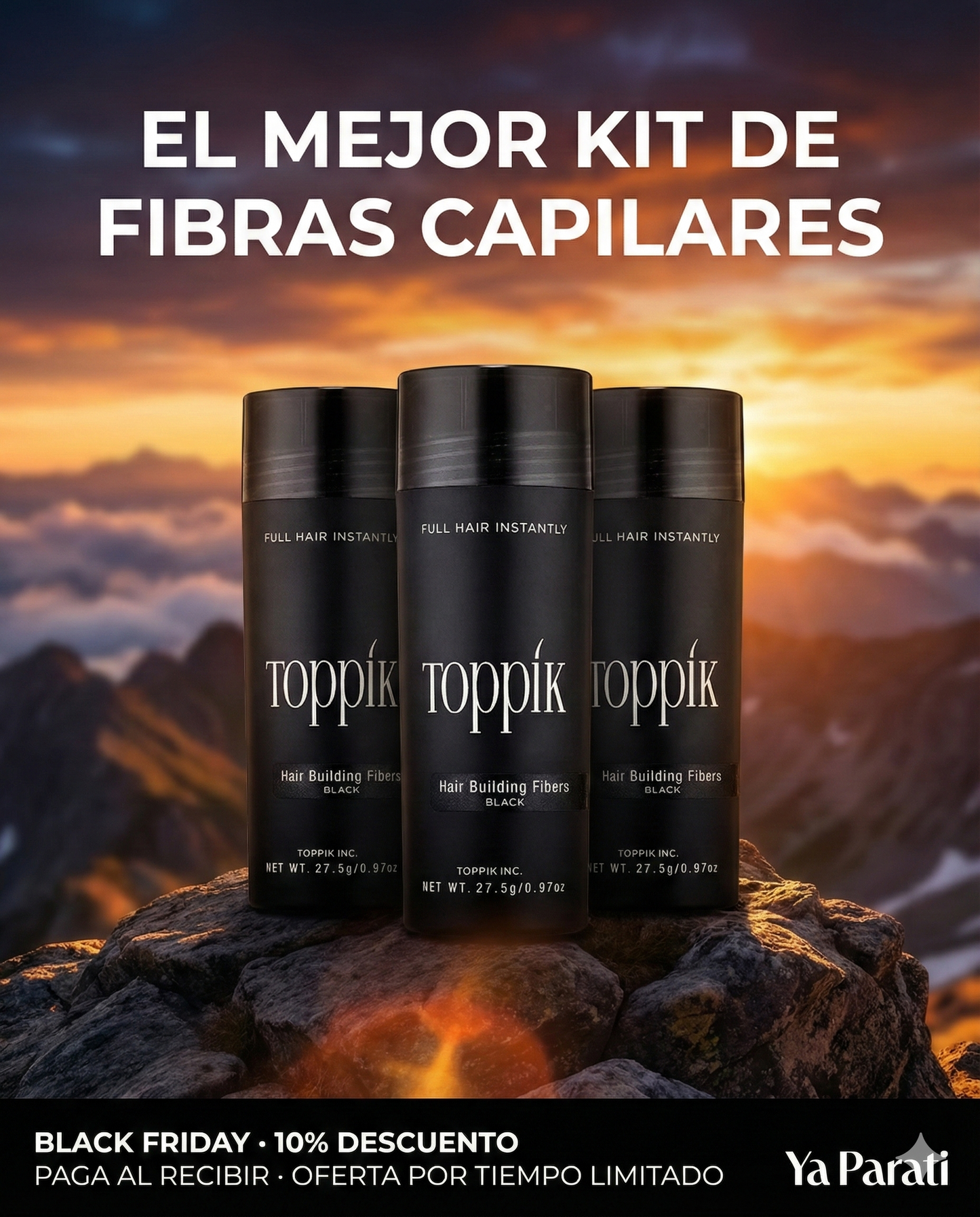 KIT TOPPIK X 3 – El secreto para un cabello con más densidad y confianza